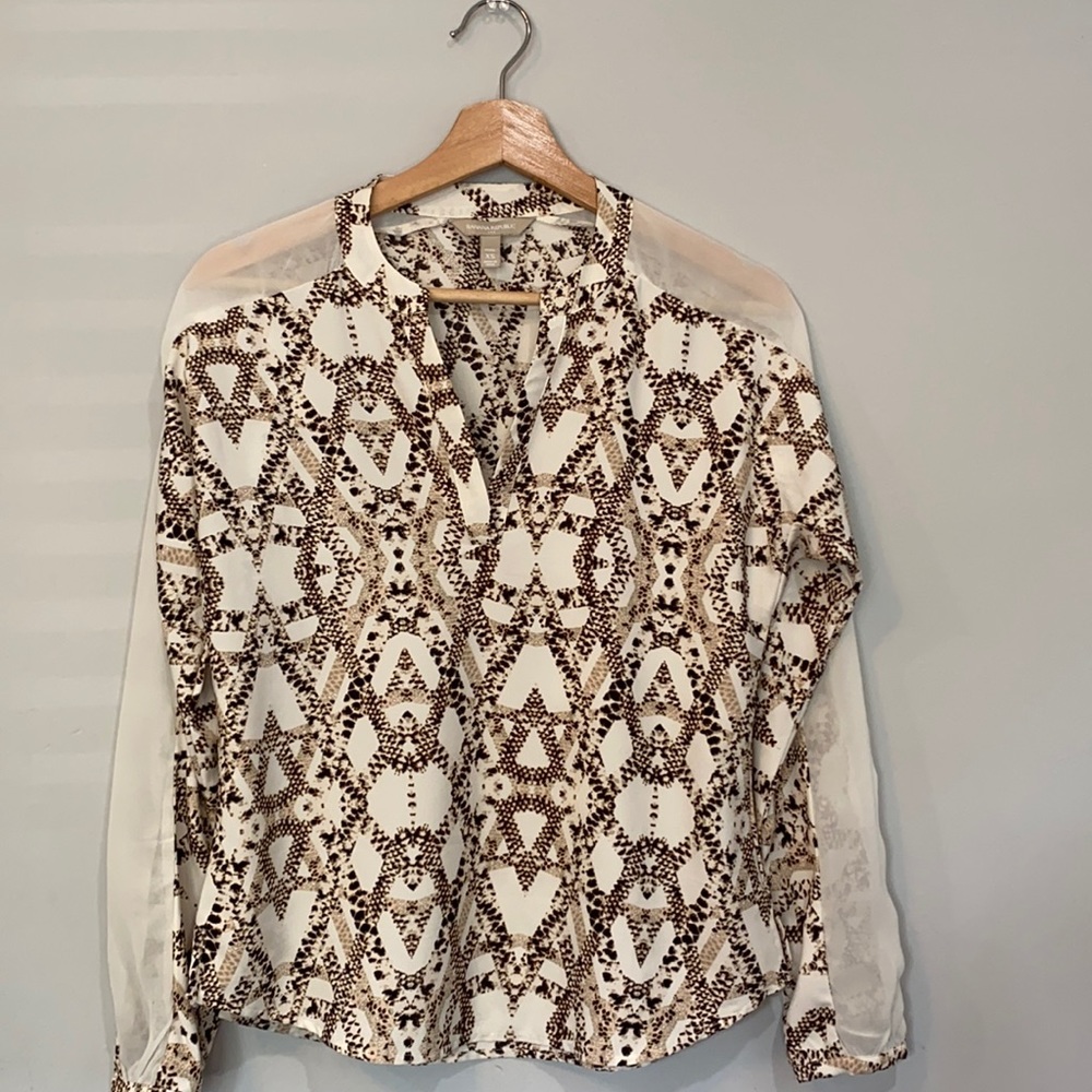 BANANA REPUBLIC Snake Print Blouse Size XS